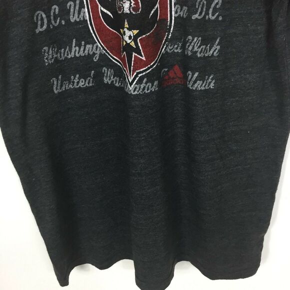 Adidas DC United T Shirt Tee M Logo Soccer Club Sports Graphic Gray Washington - Picture 7 of 12